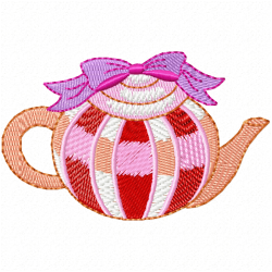 Teapots Embroidery Design 12 Teapots Embroidery Design 12